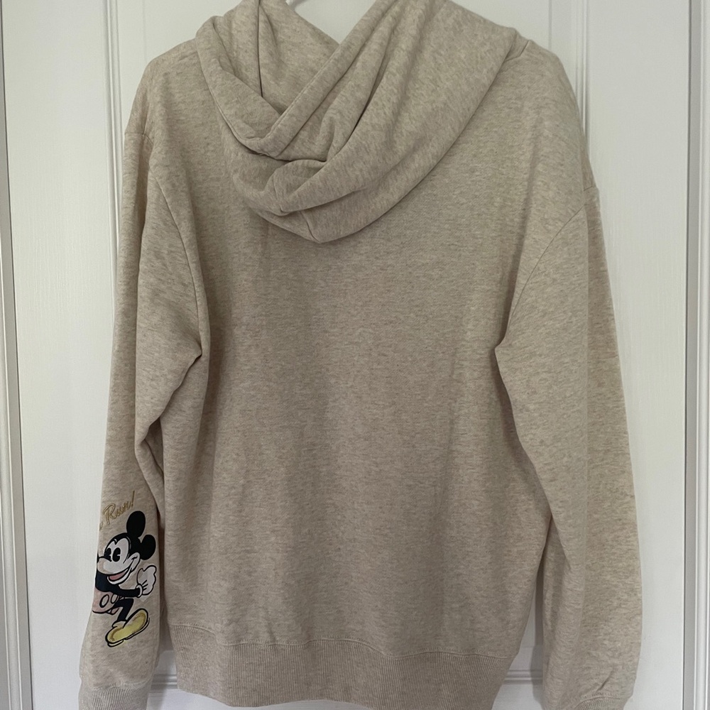 Disney Beige Mickey & Minnie Zip-Up Style Hoodie - Picture 4 of 5